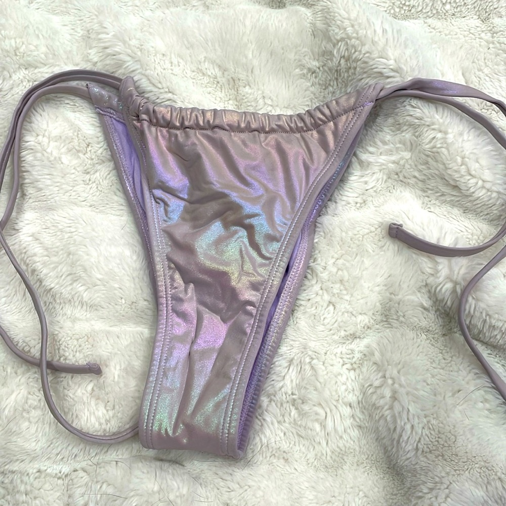 Lilac iridescent bikini bottom